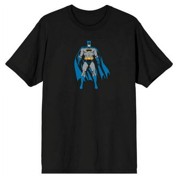 Batman Superhero Power Pose Men's Black Graphic Tee-6XL