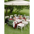 thumbnail image 3 of Outdoor Tablecloth with Umbrella Hole and Zipper, Black Red Snowman Christmas Rectangle Table Cloth 52x70 Inch Waterproof Tablecloth, Xmas Tree Snowflake Winter Picnic Table Cover for Patio Camping, 3 of 7
