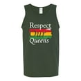 thumbnail image 2 of Wild Bobby Respect Our Queens Black Pride Mens Graphic Tank Top, Forest Green, X-Large, 2 of 5