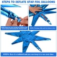 thumbnail image 3 of Globos estrella Wrbin de papel aluminio azul de 27" y 22" - 8 piezas, 3 of 7