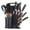 Black, variant on 19pcs Kitchen Knife And Utensil Collection, Featuring a Nonstick Black Knife Set with Wooden Grips, Silicone Cooking Tools, a Cutting Board, Scissors, And a Holder, Ideal Gift for Parents