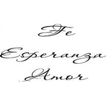 Fe Esperanza Amor Adhesivo De Pared, Vinilo, Biblia, Spanish Vinyl Wall Decal, 11"x22" Black