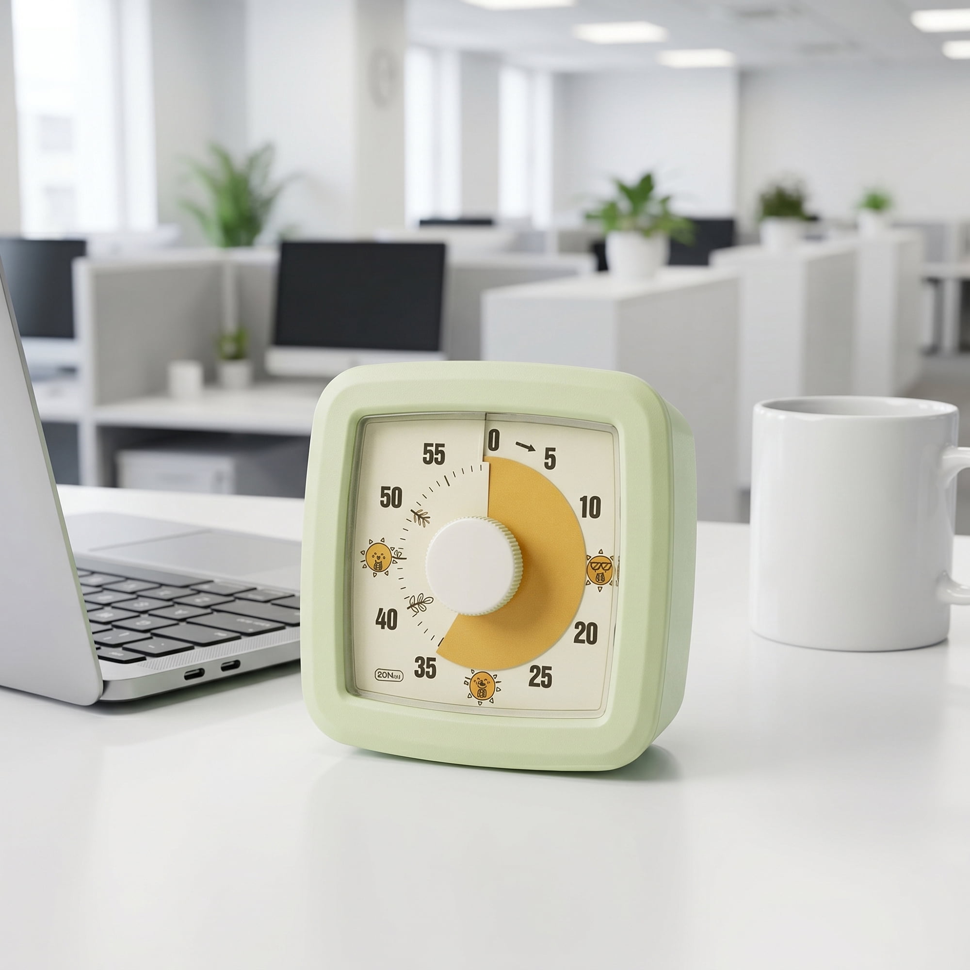 Unique Bargains 60 Minute Digital Visual Timer with Loud Alarm for Studying Green C