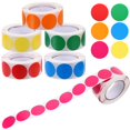 thumbnail image 1 of LNGOOR 6 Rolls of Colored Dot Stickers Round Color Coding Labels Colored Classify Labels Adhesive Dot Labels, 1 of 6