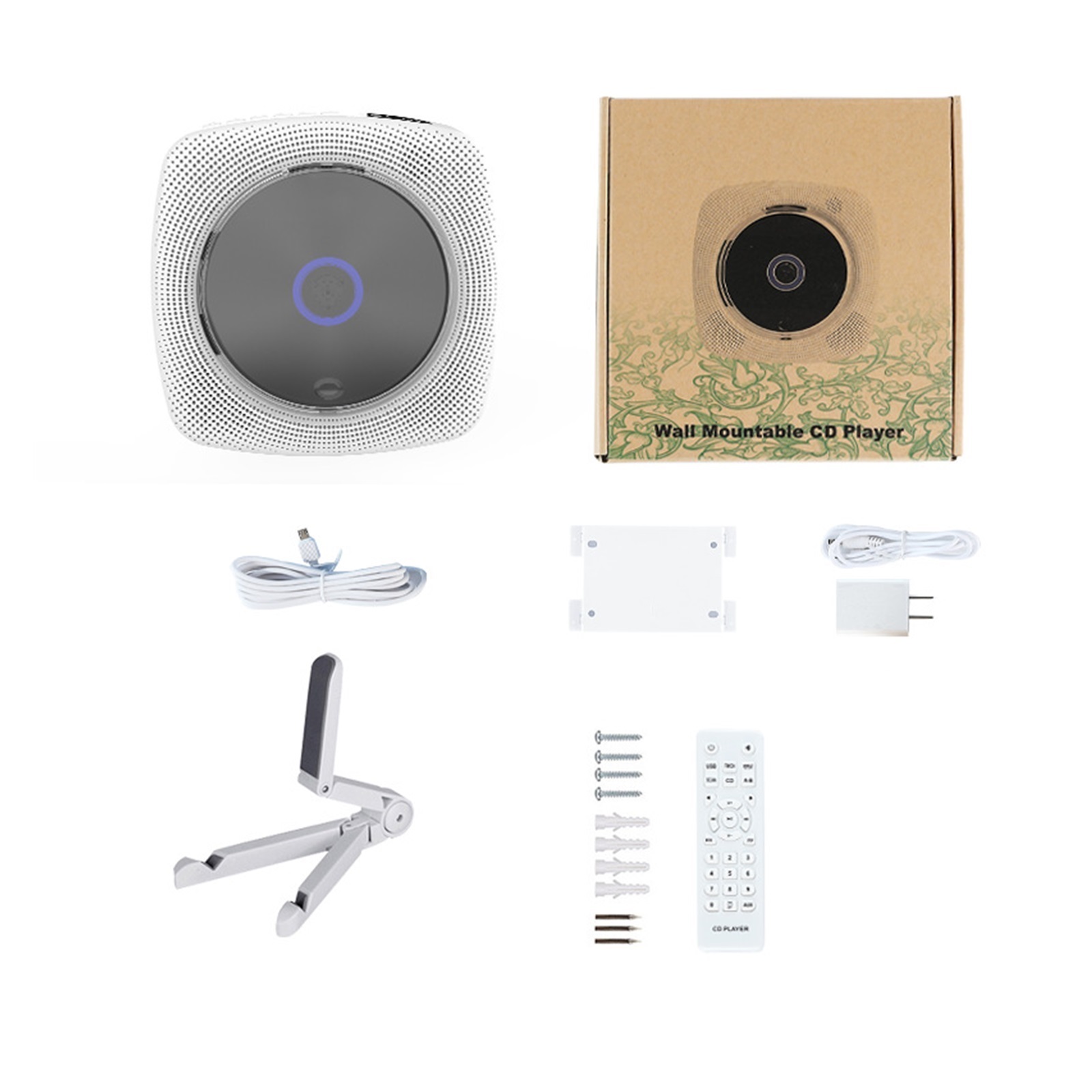 Mini Bluetooth CD Player Portable Silent Disc Reader Compact Music Player for Travel or Home ,Multi-Functional