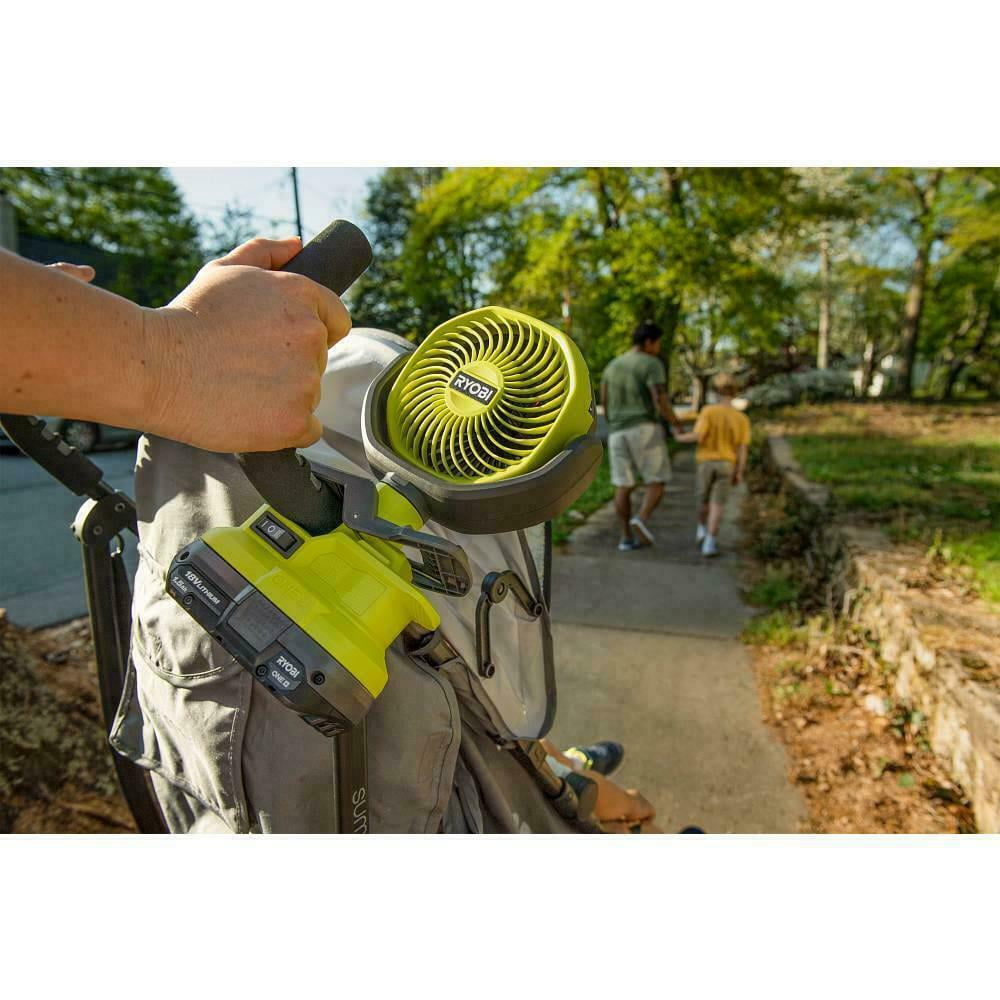 RYOBI Clamp Fan 4-Inch ONE+ 18V Cordless and battery+charger