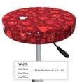 thumbnail image 4 of Haiem Playful Red Cartoon Faces Print Cushion Round Bar Chair Seat Cover Bar Chair Cushion Covers Elastic Washable Bar Chair Cover,Protects from Scratches and Stains-14 inch, 4 of 7