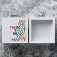 thumbnail image 3 of Zomyto 5x5 Inches Inspirational Quote Wooden Box Sign Decorative Do the Things That Make You Happy Wood Box Sign Home Decor Motivational, 3 of 7