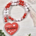 thumbnail image 5 of nvzhuang Valentines Day Wooden Bead Garland Tiered Tray Decor Garland Beads with Heart Tags Hanging Wall Decor, 5 of 8