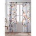 thumbnail image 2 of Sheer Curtains 108 Inches Long 2 Panels Set for Living Room, Colorful Leaves Semi Sheer Curtains for Windows, Modern Abstract Spring Nature Tree Branch Voile Window Treatments Rod Pocket Curtain, 2 of 7