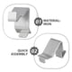 thumbnail image 3 of BESTYASH 50Ud Clips De Sujeción Metálicos Para Estantes Ajustables Para Gabinetes Y Archivadores Plata, 3 of 8