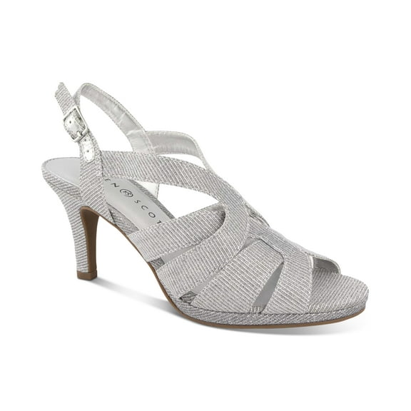 Karen Scott Belindah Slingback Dress Sanda Silver 6.5M