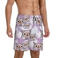 thumbnail image 2 of Fotbe Owl And Floral Pantalones Cortos de Pijama para Hombre, Ropa de Dormir, Pantalones de Pijama Cortos para Hombre-XX-Large, 2 of 6