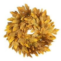 Fall Artificial Maple Leaf Wreath Thanksgiving Decor Farmhouse Wreath Door Hanging for Front Door Wall Decoration
