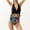 Black, variant on Vedolay One Shoulder Swimsuits For Women V Neck One Piece Swimsuits with Ruching Bathing Suits Tummy Control Beach Swimwear for Women,Black L