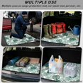 thumbnail image 3 of KUIFORTI Tropical Leaf SUV Trunk Mat 29" x 39" Washable Polyester Automotive Cargo Liner Dustproof Scratch-Proof Trunk Protective Mat Fit Most Car Models, 3 of 7