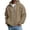 Khaki, variant on jiaxiM Waffle Knit Hoodies for Men Full Zip Sweatshirt Hooded with Pocket Loose Fit Drawstring Athletic Jackets