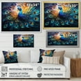 thumbnail image 4 of Designart "Feather Drips Peacock II" Animals Floater Framed Canvas Print, 4 of 7