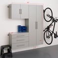 thumbnail image 3 of Prepac HangUps 60" Wall-Mounted Storage Cabinet Set, 3-Piece, Industrial Grade, Laminate Gray, 3 of 3