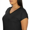 thumbnail image 2 of Orvis Ladies' V-Neck Tunic Knit Top, Black Large, 2 of 5
