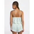 thumbnail image 3 of No Boundaries Satin Cami and Shorts Sleep Set, 2-Piece, Women's XS-XXL, 3 of 5