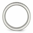 thumbnail image 2 of Stainless Steel with Sawtooth Accent  Black Ceramic Center Band, 2 of 6