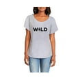 thumbnail image 2 of Hey You, Love Small Women's Handprinted Gray T-Shirt, "Wild", 2 of 3