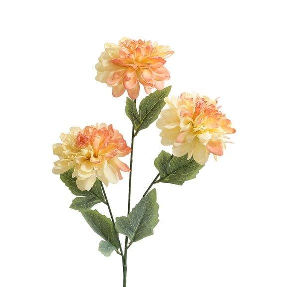 Huzdenx Single Stem with 3 Heads Artificial Dahlia, Realistic Faux Floral for Vase Arrangement, Decor for Home, Dining Table, Office & Wedding, Multiple Colors Available