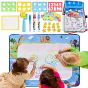 Fun Little Toys Magic Mat 39 x 30 Ins, Writing Doodle Board, Kids Water Toys Outside Toys for Age 3 4 5 6 Year Old Boys Girls