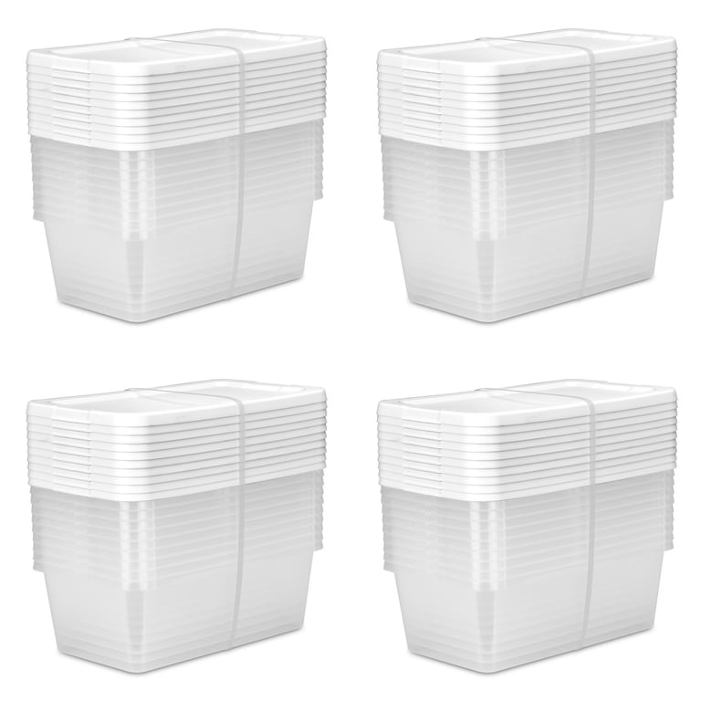 Sterilite 6-Quart Storage Boxes, Set of 10, White photo 1