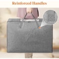 thumbnail image 4 of 105L Comforter Storage Bag, 2 Pack Folable Storage Bins with Lids for Quilt, Duvet, Extra Large Bedding Storage Bags with Zippers and Handles, Clothes Organizers and Storage with Clear Window, 4 of 8