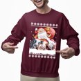 thumbnail image 2 of Christmas Sweatshirt, Funny Santa with Cows Christmas Sweatshirt, Holiday Ugly Sweater, Festive Crewneck for Parties & Cow Lovers, 2 of 5