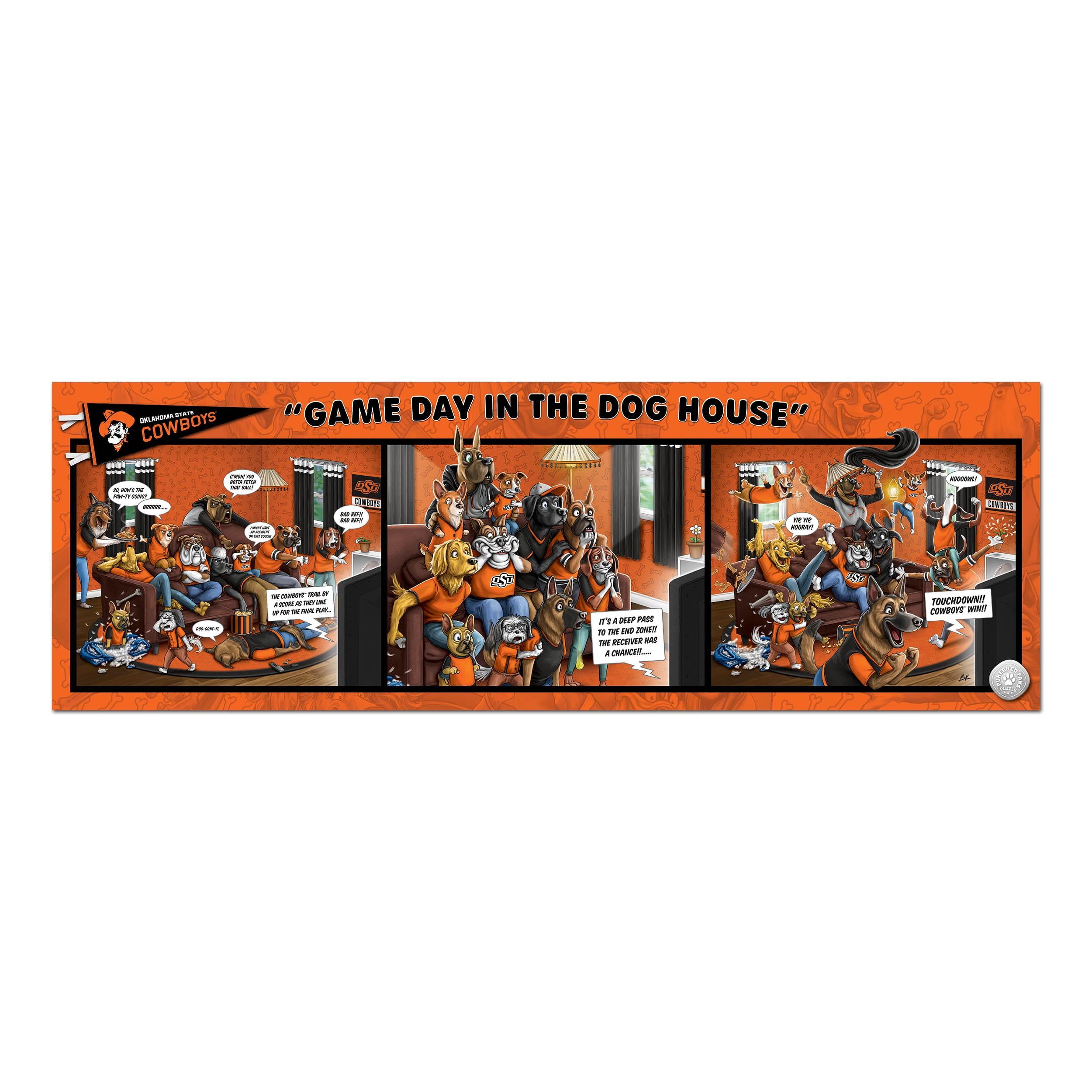 YouTheFan NCAA Oklahoma State Cowboys Purebred Fans Gameday in the Dog House 1000PC Puzzle