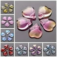 thumbnail image 2 of U8MO 10pcs 15x12mm Petal Crystal Glass Loose Pendants Beads For Jewelry Findings DIY-26# Red, 2 of 8