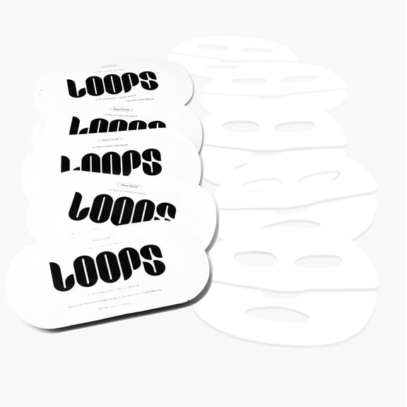 LOOPS Dew Cloud Ultra Hydrating Hydrogel Face Mask | Barrier Repair & Anti-Aging | 5 Pack