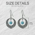 thumbnail image 2 of SISGEM Natural Turquoise Earrings for Women 925 Sterling Silver Celtic Earrings with Genuine Turquoise Birthday Jewelry Gifts for Women, 2 of 6