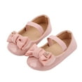 thumbnail image 2 of LNMQLPDBS Toddler Girl Flat Shoes Princess Shoes with Bowknot Baby Sneaker Shoes Black Shoes for Toddler Girls Closed Toe Lightweight Outdoor Casual Summer First Walkers Shoes﻿ Pink 6-12 Months, 2 of 9