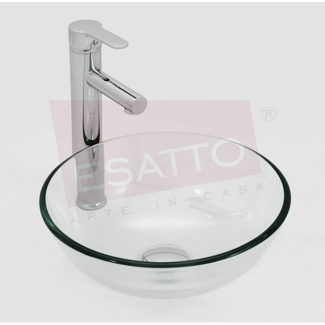 Esatto Econokit Droppie paquete lavabo de vidrio, monomando y desagües