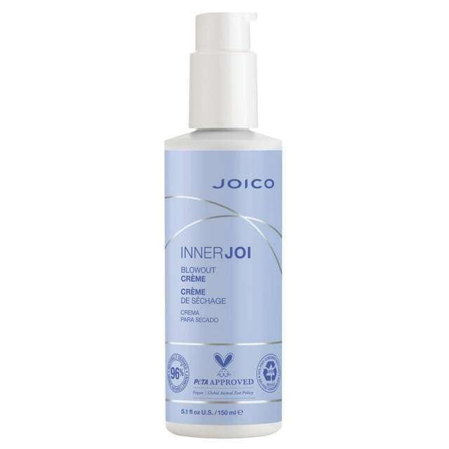 Joico InnerJoi Blowout Creme | Styling For All Hair Types | Sulfate & Paraben Free | Naturally-Derived Vegan Formula | 5.1 oz