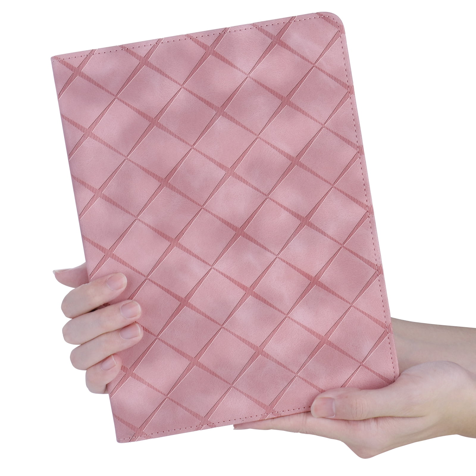 ELEHOLD Case for Apple iPad 11th 10th Gen, PU Leather Case with Pencil Holder,Shockproof Soft TPU Folio Stand Cover,Pink
