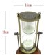 thumbnail image 2 of Reloj de arena vintage de 15 minutos, temporizador de arena giratorio de 360 ​​grados, latón, vidrio de 15 minutos, compatible con el hogar, el escritorio, la oficina, la decoración de bodas, 2 of 3