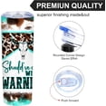thumbnail image 4 of 20 Oz Gift for Women Mom Freinds, Tv Show Merchandise, Should''ve Come With A Warning Mug,Leopard,Cow Skull,Insulated Skinny Tumblers with Lid,Funny Travel Coffee Mug, 4 of 6