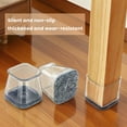 thumbnail image 5 of 4PCS Chair Leg Floor Protectors, Felt Furniture Leg Cover Pads for Hardwood Floors,Silicone Covers caps for Chairs, 5 of 5