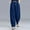 Navy, variant on Women's Casual Cotton Linen Lantern Pants with Drawstring Waist & Side Pockets Free Shipping Solid Colors