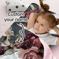 thumbnail image 2 of KAINSY Personalized Toddler Nap Mat with Name, Custom Kid Nap Mat for Girl, Wine Red Rose Daycare Sleeping Mats with Blanket&Removable Pillow, Perfect for Preschool Travel Kindergarten, 2 of 4
