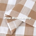 thumbnail image 5 of Buffalo Checker Pattern Valance Curtains for Kitchen Cafe, Plaid Gingham Thick Yarn Dyed Farmhouse Bathroom Window Curtains,Tan/White, 56" x 15", 5 of 6