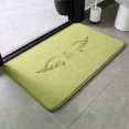 thumbnail image 4 of Ganfancp Memoria Alfombra de Baño Super Absorbente de Secado Rápido de Goma de Respaldo Antideslizante Lavable Baño Alfombras de Piso Alfombra de Ducha para Delante de La Bañera Showerroom 16X24In Of, 4 of 6