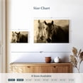 thumbnail image 4 of Elephant Stock Sepia Horses Wall Art - Horizontal Canvas Wall Art - Living Room Wall Decor - Animal Canvas - Black And Gray Decor - 12" x 8", 4 of 8