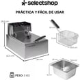 thumbnail image 4 of Freidora Aceite Eléctrica 6 Lt Industrial 2500w Acero Inoxidable, 4 of 4