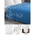 thumbnail image 5 of King Size Flat Sheet Only, Modern Blue Soft Brushed Microfiber Bed Sheets, Abstract Diamond Luxury Gradient Hotel Quality Breathable Bedding Top Sheet, Easy Care, 105"x98", 5 of 9